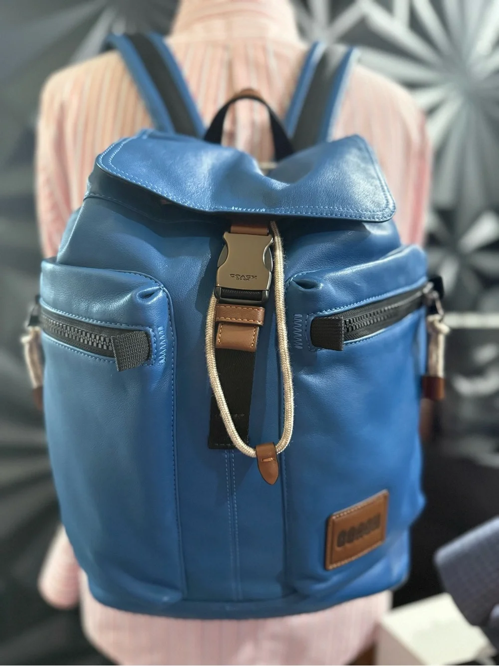 Coach Pacer Utility Backpack in Pacific Blue, Style 93849.